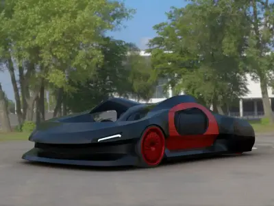 Futuristic Concept Car 3D model