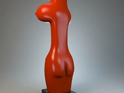 Sculpture courtesan P 3D print model