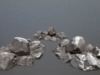 rocks Low-poly 3D model