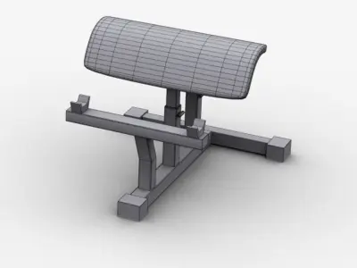 Gym Machine Objects Low-poly 3D model