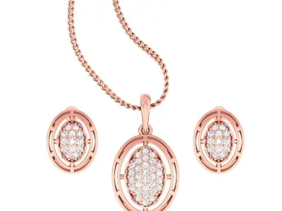 Pendant Earrings combo - 345 3D print model