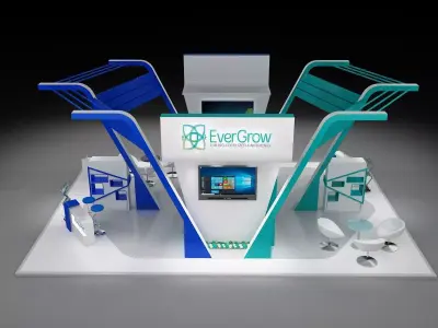 Booth Exhibition Stand a295 3D model