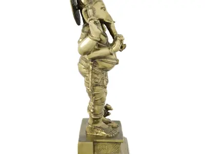 Ganesha Metal Statue Low-poly 3D model