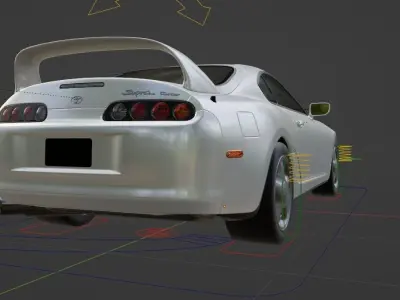 TOYOTA SUPRA 1995 MODEL SPORTS Low-poly 3D model