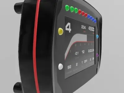 Racing EFI Dash Display for Scale autos and dioramas 3D print model