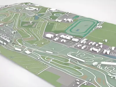 Le Mans Race France 3D model