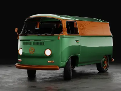 Volkswagen T2 Foodtruck 3D model 3D model