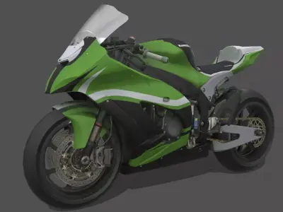Sportbike7 Low-poly 3D model