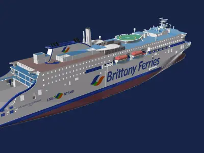 Ferry GUILLAUME DE NORMANDIE Brittany Ferries print ready model 3D print model