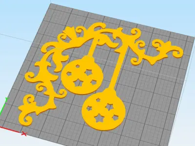 Christmas wall decoration 3D print model buy