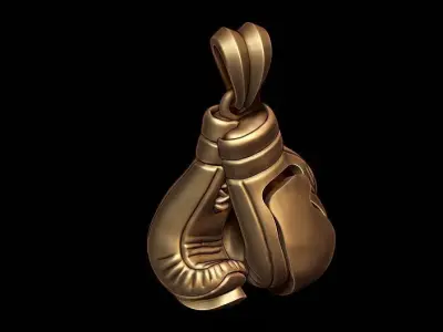 boxing gloves pendant  3D print model