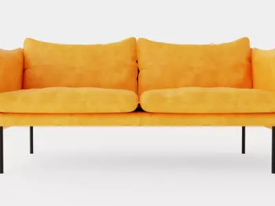 Fogia Tiki 2-Seater Sofa Low-poly 3D model