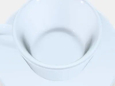 IKEA 365 Cup with saucer Low-poly 3D model