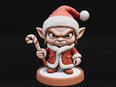 Grumpy Winter Christmas Two Model Pack Character 3D Print 3D print model