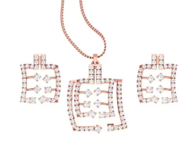 Pendant Earrings combo - 1129 3D print model