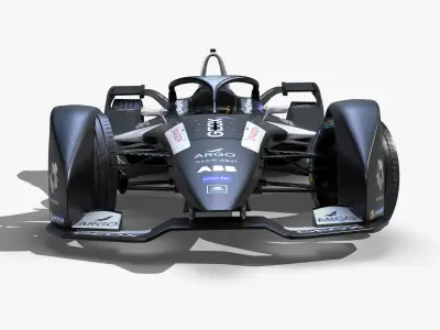 Dragon Formula E 2020 Low-poly 3D model