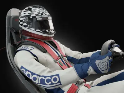 High Quality Race Driver Suit 3D model