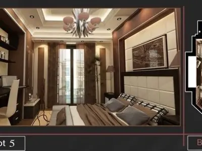 interior master bedroom  3D model