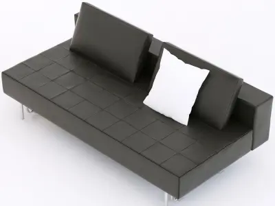 modern leather sofa 3D model purchase