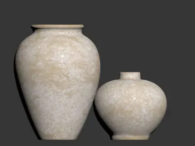 Ophelia Matte Natural Vase 3D model