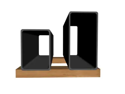 1 4in Wall x5in Rectangle Tube 3D model