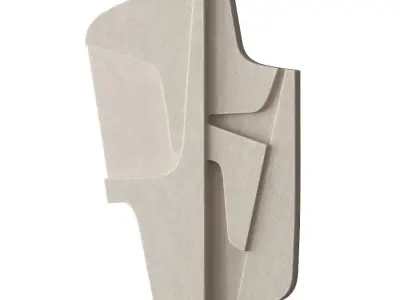 Abstract relief artwork 3D model