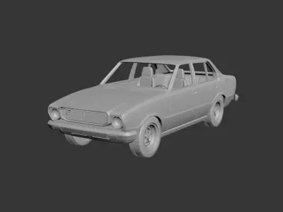 Toyota Corolla 1975 4 Door 3D print model