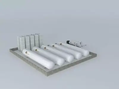 LNG Import Terminal Ochre Energy Free 3D model