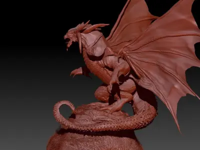Balrog Dragon Low-poly 3D model