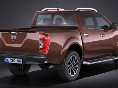 Nissan NP300 Navara Double Cab 2016 3D model