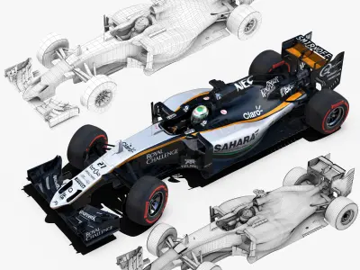 Force India VJM09 Low-poly 3D model