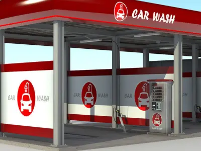 Car Wash Karcher Low-poly 3D model