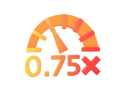 Speed 0 point 75 Symbol v1 003 Low-poly 3D model