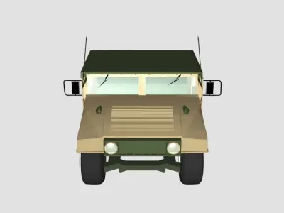 Hammer Green Car model Free 3D model