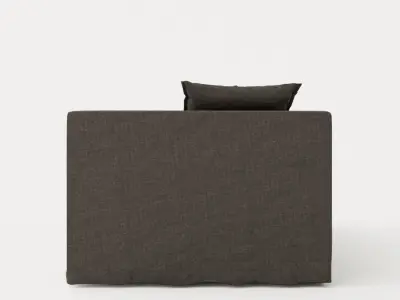 Le Grand Air 3-Seater Sofa Linen - Smokey Granite Low-poly 3D model