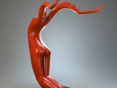 Sculpture Female Praying Mantis P 3D print model