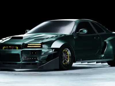 Nissan R34 GTR Tuned 3D model