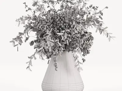 Decorative corner bouquet set 15 3D model