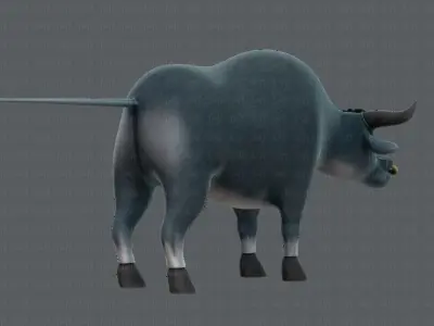 Bull V01 Low-poly 3D model