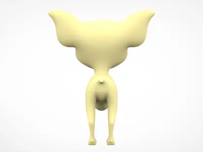 Cream Chihuahua Low-poly 3D model