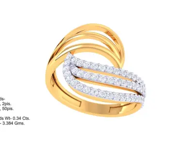 Ladies diamond ring 3D print model purchase
