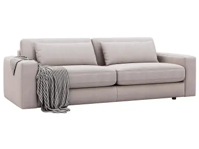 Kipton Wide Arm Nubuck Leather Sofa 268 By Arhaus 3D model