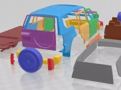 Toyota Land Cruiser Prado J90 1999 Printable Car  3D print model