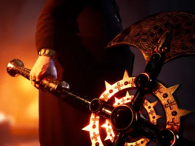 Punisher Priest - Rigged and Animated Low-poly 3D model