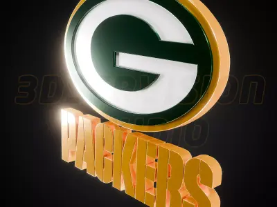 Green Bay Packers logo - Cinematic - 3D print 3D model