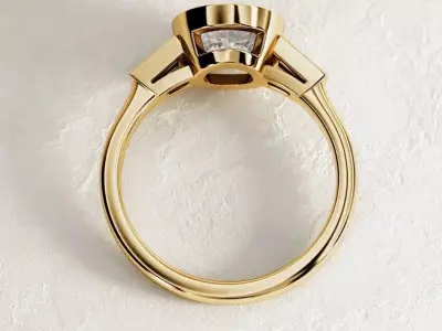 Tree stone ring 003 3D print model