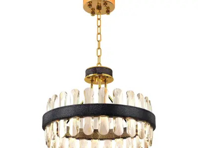Machine LED Postmodern Round Crystal Chandelier Lighting Lustre  3D model
