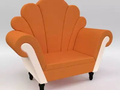 12 Color Armchair 3D Model 3D model