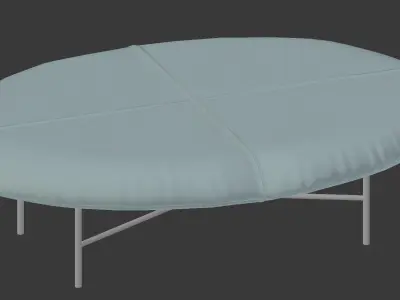 Leather Foot Stool 3D model