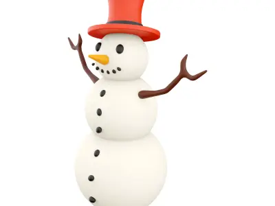 3d snowman  icon 3D model